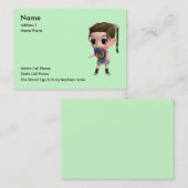 Carte D'appel Juste pour des enfants (Devant / Derrière)