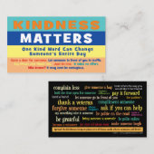 Carte D'appel Kindness Matters Cards (Devant / Derrière)