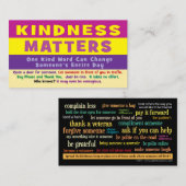 Carte D'appel Kindness Matters Cards - v3 (Devant / Derrière)