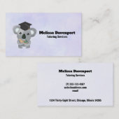 Carte D'appel Koala Bear dans le Tuteur de Cap Graduation (Devant / Derrière)