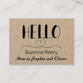 Carte d'appel Kraft maman (Devant)