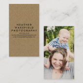 Carte d'appel Kraft & Photo (Devant / Derrière)