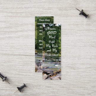 Carte D'appel La Bible Verse Mon Rocher Mon Rédempteur Mini Sign