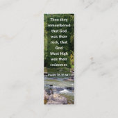 Carte D'appel La Bible Verse Mon Rocher Mon Rédempteur Mini Sign (Dos)