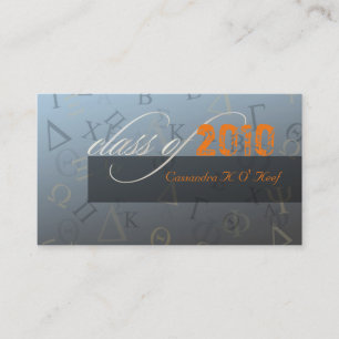 Carte D'appel La classe des alphabets 2010 grecs de ~ profilent
