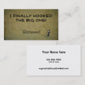 Carte D'appel La pêche de mouche a accroché le grand un contact (Devant / Derrière)