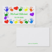 Carte D'appel La télécarte colorée des enfants (Devant / Derrière)