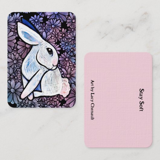 Carte D'appel Lapin de printemps Lapin de Pâques Ostara (Devant / Derrière)