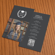 Laurel Wreath Photo & QR Code Grad Name