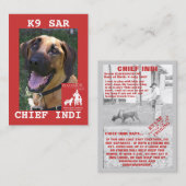 Carte D'appel le tête-chef, équipe de recherche de KlassKids A (Devant / Derrière)