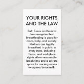 Carte D'appel Le Texas allaitant la loi - 2 (Dos)