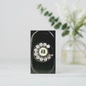 Carte D'appel Le vieux cadran rotatoire utilisé de téléphone de (Debout devant)