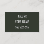 Carte D'appel Le vieux cadran rotatoire utilisé de téléphone de (Dos)