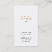 Carte D'appel léger et fin avec cuivre (Dos)