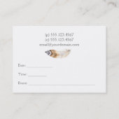 Carte D'appel L'éléphant d'aquarelle de Boho fleurit maman (Dos)