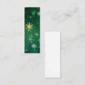 Carte D'appel Les flocons dorés de Noël sur l'Arrière - plan ver (Devant / Derrière)