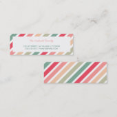 Carte D'appel Les rayures diagonales ont personnalisé des (Devant / Derrière)