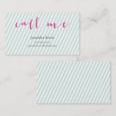 Carte D'appel Les rayures m'appellent télécarte personnelle (Devant / Derrière)