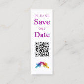 Carte D'appel LGBTQ+ avec code QR Rainbow Lovebirds (Devant)