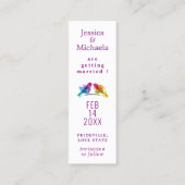 Carte D'appel LGBTQ+ avec code QR Rainbow Lovebirds (Dos)