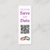 Carte D'appel LGBTQ+ avec QR 🌈 Entrelacés dans la Fierté – Mini (Devant)