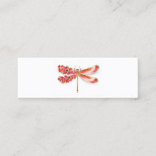 Carte D'appel libellule de fleurs avec sakura de bijoux