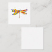 Carte D'appel libellule de fleurs jaunes (Devant / Derrière)
