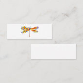 Carte D'appel libellule de fleurs jaunes (Devant / Derrière)