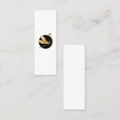 Carte D'appel libellule d'or en cercle noir (Devant / Derrière)