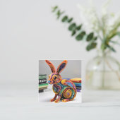 Carte D'appel Liflike Beauty Paper Quilling Rabbit (Debout devant)