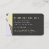 Carte D'appel Lignes géométriques élégantes Mood Graduate Photo (Dos)