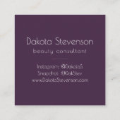 Carte D'appel Linework de tatouage | Bohemian Purple Green Abstr (Dos)