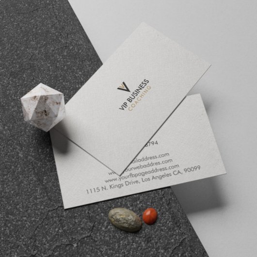 Carte D'appel Linge gris minimaliste monogramme