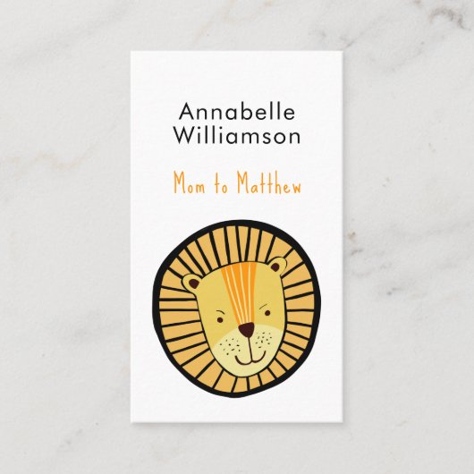 Carte d'appel Lion maman (Devant)