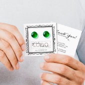 Carte D'appel Logo Boucles d'oreilles Doodle Carré Card 03 Pack