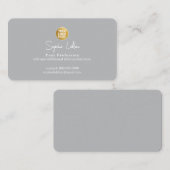 Carte D'appel Logo de l'entreprise marque gris (Devant / Derrière)