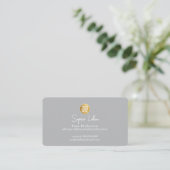 Carte D'appel Logo de l'entreprise marque gris (Debout devant)