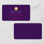 Carte D'appel Logo de marque commerciale violet (Devant / Derrière)