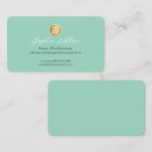 Carte D'appel Logo de marque d'entreprise sarcelle vif (Devant / Derrière)