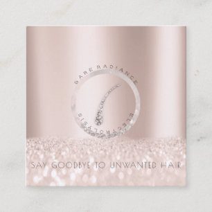 Carte D'appel Logo de parties scintillantes de rose