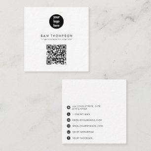 Carte D'appel Logo d'entreprise de code QR Moderne minimaliste