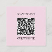 Carte D'appel Logo d'entreprise élégant rose pâle moderne (Dos)