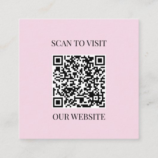 Carte D'appel Logo d'entreprise élégant rose pâle moderne (Dos)