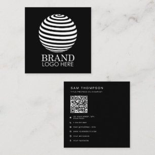Carte D'appel Logo d'entreprise QR Code moderne minimaliste