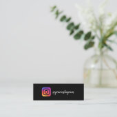 Carte D'appel Logo Instagram médias sociaux script moderne tenda (Debout devant)