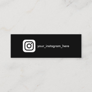 Carte D'appel Logo Instagram médias sociaux simple moderne noir