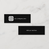 Carte D'appel Logo Instagram médias sociaux simple moderne noir (Devant / Derrière)