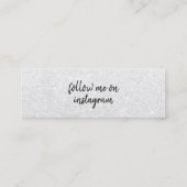 Carte D'appel Logo Instagram parties scintillant argent script d (Dos)