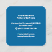 Carte D'appel Logo LinkedIn médias sociaux entreprise moderne te (Dos)