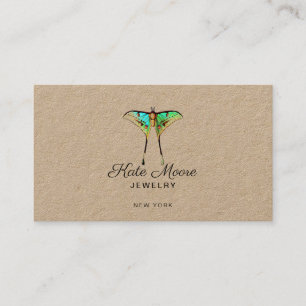 Carte D'appel Logo Papillon luxuriant Kraft Jewelry Designer